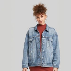 Denim Jacket ripped , in Good condition